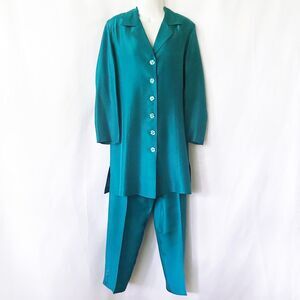 Silks by I.S.C 100% Dupioni Silk Jacket & Pants Set (S) Mother of the Bride Suit